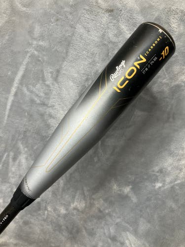 2023 Rawlings Icon Composite Bat USABat Certified (-10) Composite 17 oz 27" (Used)