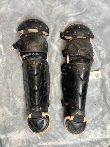 Black Youth Under Armour Catcher's Leg Guard (Used)