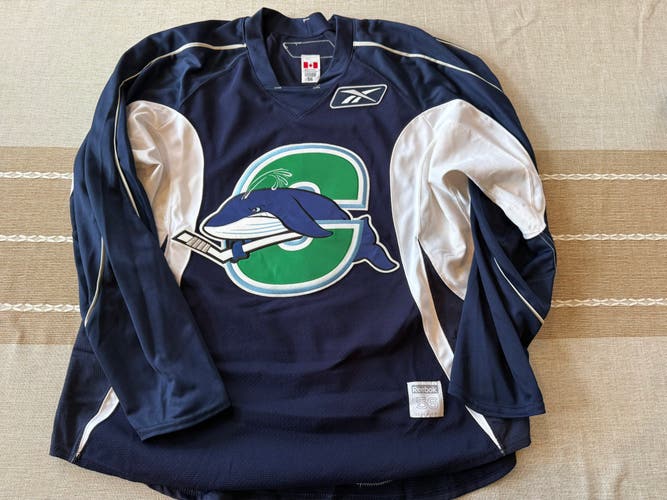 Connecticut Whale AHL Blue Size 56 Men's Pro Stock Practice Worn Reebok Jersey (Used)
