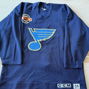 St. Louis Blues Blue Size 56 Men's CCM Pro Stock Practice or Training Camp Jersey (Used)