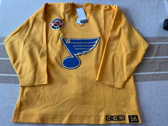 St. Louis Blues Yellow Size 56 Men's CCM Pro Stock Practice or Training Camp Jersey (Used)