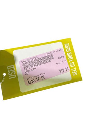 Used CCM LTP Junior Gloves Navy Blue 10" 11847-S000033653