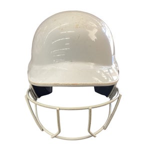 Used Rawlings MLTBH-R1 6 1/4 - 6 7/8 Batting Helmet w/Mask White SM 11760-S000089519