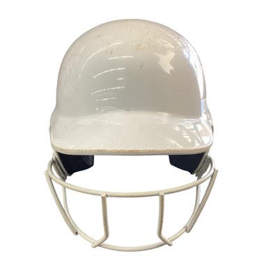 Used Rawlings MLTBH-R1 6 1/4 - 6 7/8 Batting Helmet w/Mask White SM 11760-S000089519