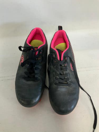 Used Rawlings BLACK/PINK BB/SB Cleats Black Youth 08.0 11823-S000037838