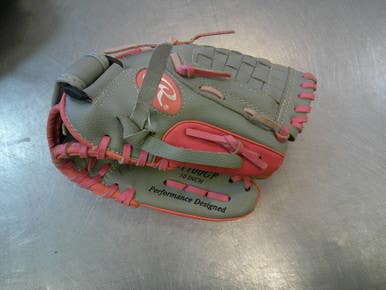 Used Rawlings STORM BB/SB Glove RH Throw Grey 10" 11339-S000200080