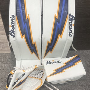Brian's Iconik Garret Sparks Pro Return Pads, Glove, & Blocker 35+1 Prostock New
