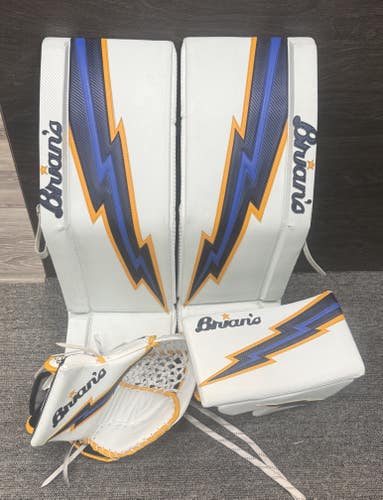 Brian's Iconik Garret Sparks Pro Return Pads, Glove, & Blocker 35+1 Prostock New