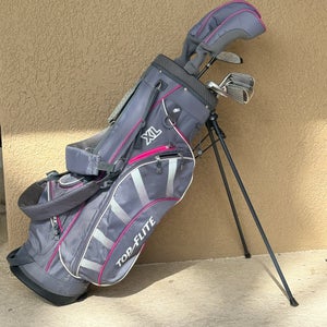 Top Flite XL Ladies (Womens) 9PC Golf Club Set Irons Driver Woods Putter Bag RH