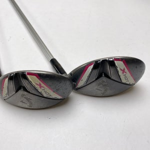 Callaway X Hot 19 Womens 4 & 5 Hybrid Set 22* 25* X Hot 50g Ladies Graphite RH