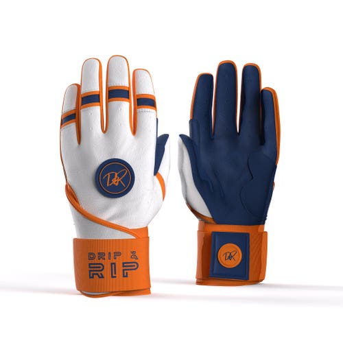 Drip & Rip™ 'Baller' Series Premium Leather Long Cuff Batting Glove Freezer Burn (Closeout)