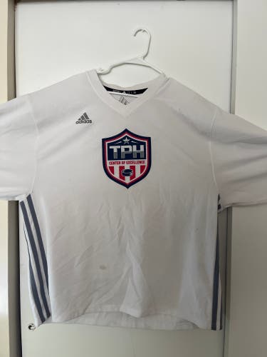 White Large Men's Adidas Jersey (Used)