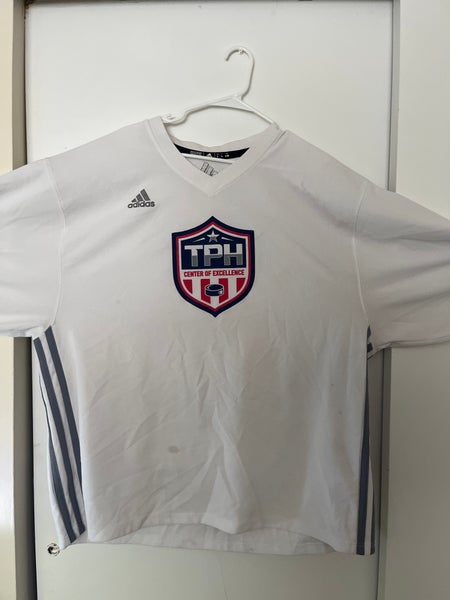 White Large Men's Adidas Jersey (Used)