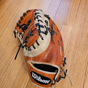 Wilson A2K / A2000 Left-hand throw First Base Baseball Glove 12.5" (Used)