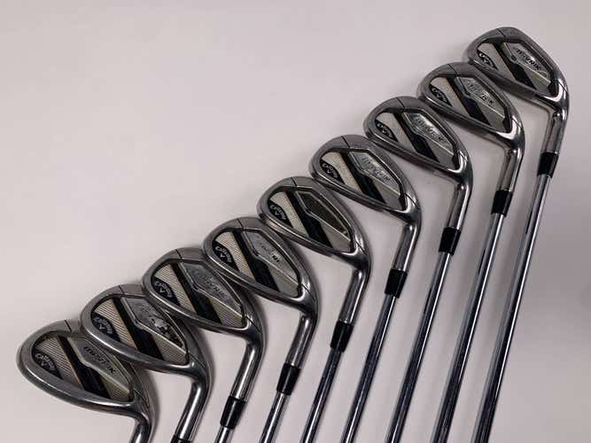 Callaway Mavrik Iron Set 4-PW+GW+SW Project X LZ 6.0 120g Stiff Steel Mens RH