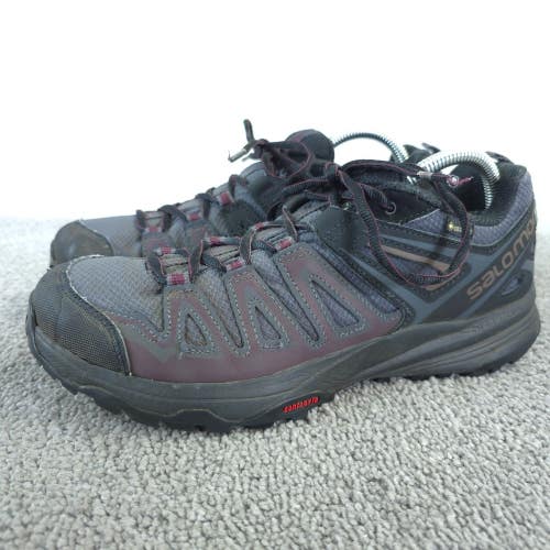 Salomon X Crest GTX Womens Size 10.5 Waterproof Hiking Shoes Gray Low Top