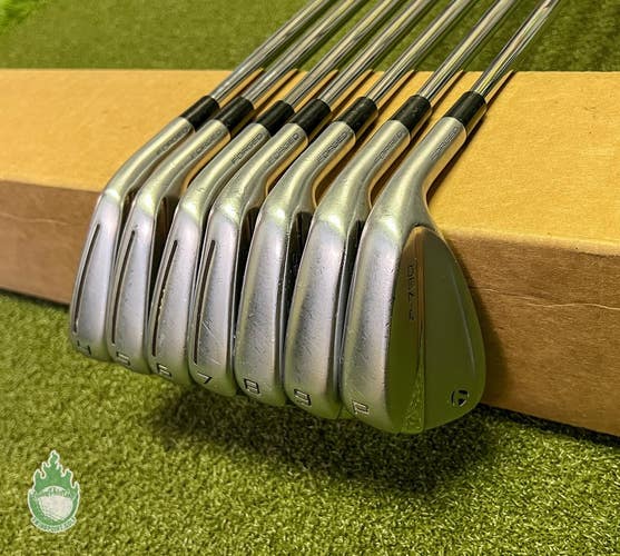Used RH 2021 TaylorMade P-790 Forged Irons 4-PW 105g S300 Stiff Steel Golf Set