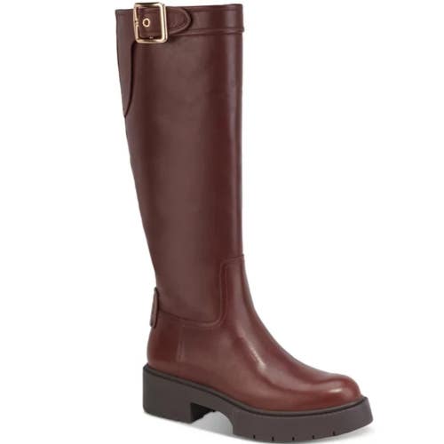 COACH Lilli CD153-200 Boots Women's US 7.5 Walnut Leather Round Toe LION688