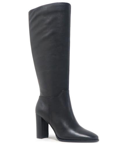 Kenneth Cole New York Lowell Boots Women's US 8 Black Leather Knee High LION631