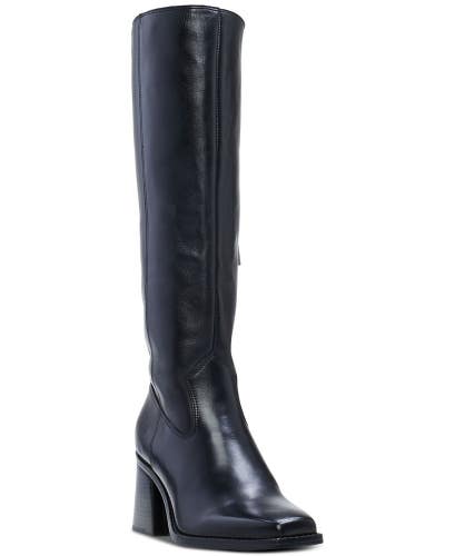Vince Camuto Sangeti Boots Women's 11 Black Leather Snip-Toe Knee High LION645