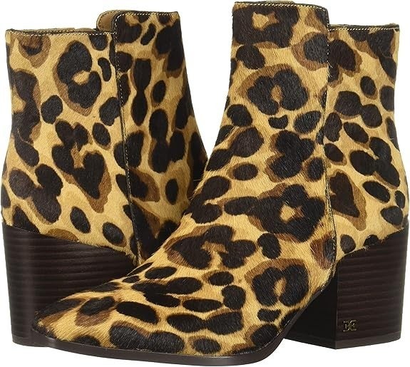 Sam Edelman Cari Boots Womens 6 Brown Square Toe Block Heel Ankle Bootie JOBB780