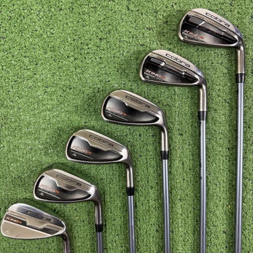 Cobra King F6 TecFlo Iron Set 6-PW GW Matrix Ozik Red Tie Lite Senior Flex 60g