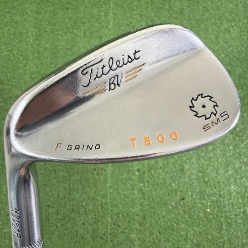 Titleist Vokey SM5 Tour Chrome Gap Wedge 50 08 F-Grind Stiff Left Handed 35.5