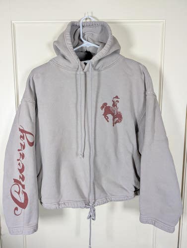 Cherry Los Angeles Women's Size: XS Cropped Hoodie Thermal Heavyweight