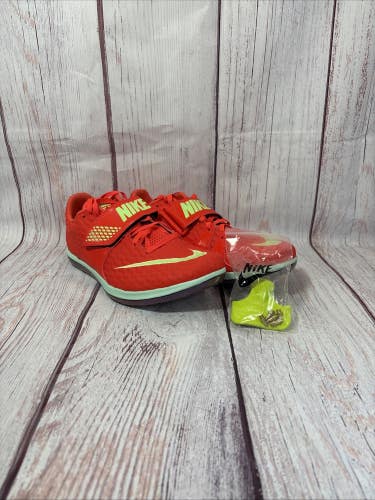 Nike Zoom HJ High Jump Elite Bright Crimson Track Spikes Men's Size 9 FZ9636-600