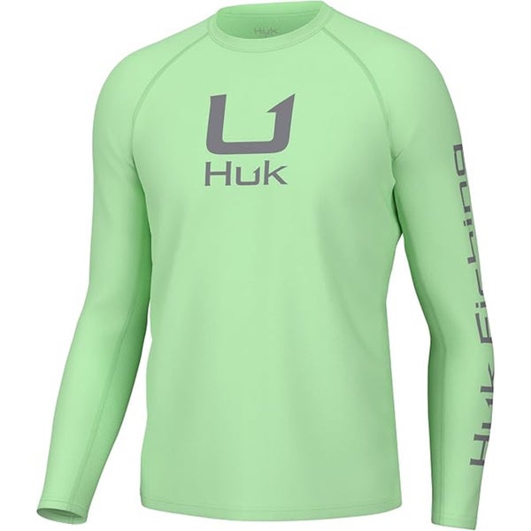 HUK Icon T-Shirt Men Patina Graphic Print Performance Fishing Long Sleeve DSGL34