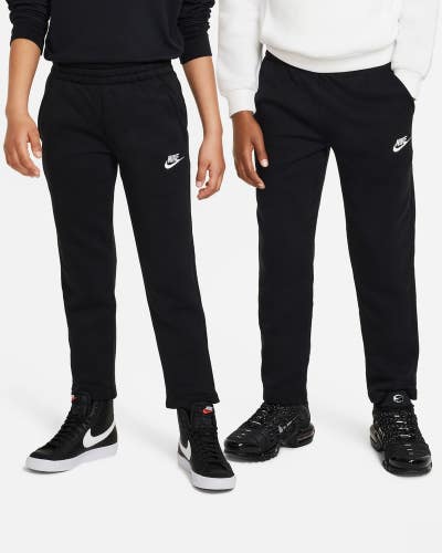 Nike Sportswear Club Fleece Joggers Kids Medium Black Drawstring Waist DSGL209