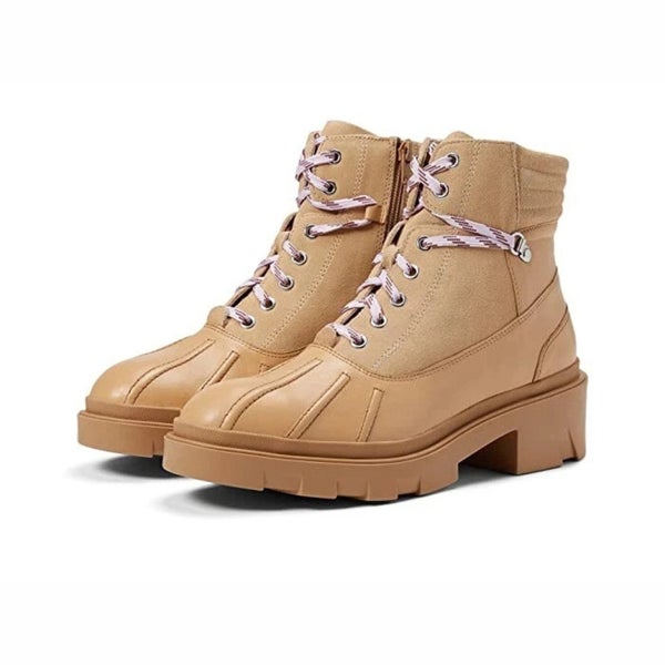 Faryl by Farylrobin Wilma Boots Women's 13 M Tan Leather Round Toe Ankle JZZ1148