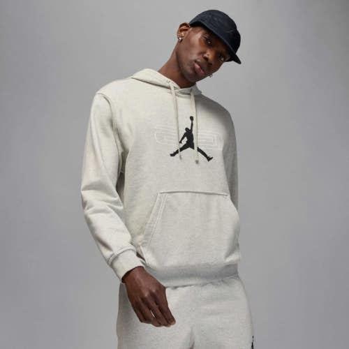 Jordan Sport Crossover Hoodie Men's Gray Heather Fleece Pullover Active DSGL102