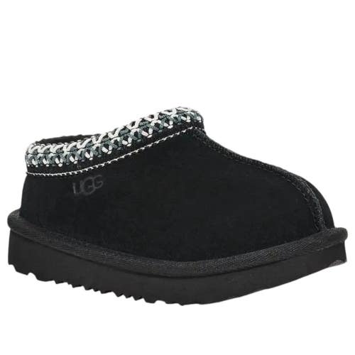 UGG Tasman II 1019066T-BLK Slippers Toddlers 5 Black Suede Slip-On Shoes RHS7960