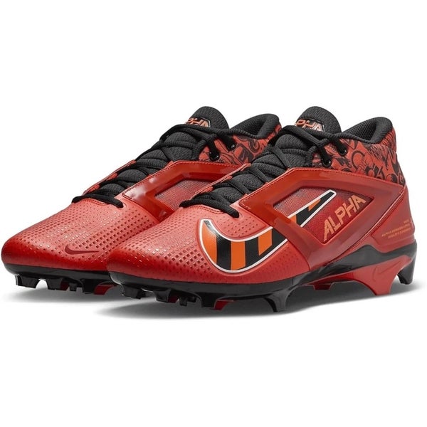Nike Alpha Menace 4 Pro FQ3984-600 Mens US 7 Picante Red Football Cleats RHS7821