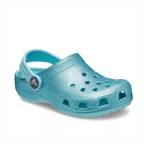 Crocs Classic 206992-4SS Clogs Kids US C5 Blue Glitter Slip-On Lifestyle KFC703