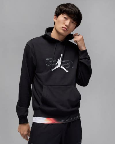 Jordan Sport Crossover Hoodie Men's Black Fleece Pullover Activewear DSGL108