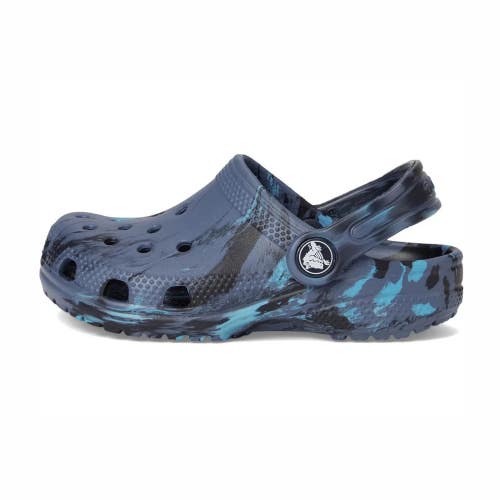 Crocs Classic 206838-4HQ Clogs Toddlers US C4 Navy Marbled Comfort Shoes KFC702