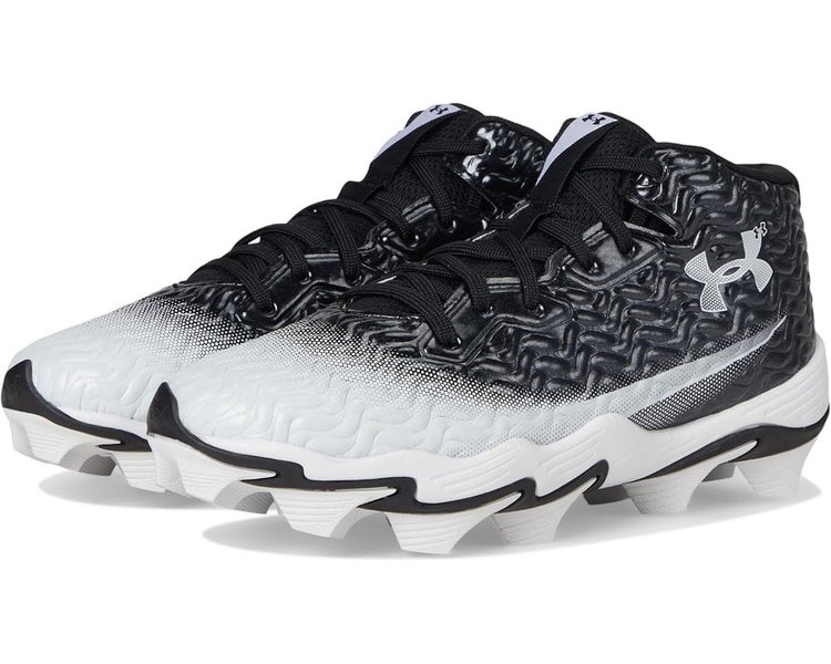 Under Armour Spotlight Hammer RM Kids 3.5 Black Molded Football Cleats VER1589