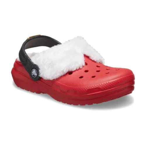 Crocs Classic Lined Santa 210932-6WE Clogs Toddler Red White Lifestyle KFC708