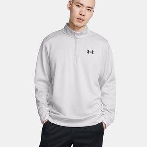 Under Armour Armour Fleece Twist Sweatshirt Men Medium Halo Gray 1/4 Zip DSGL115