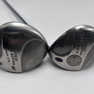 Callaway Hawkeye Driver & 3 Fairway Wood Set 10* 15* Hawk Eye UL Regular RH