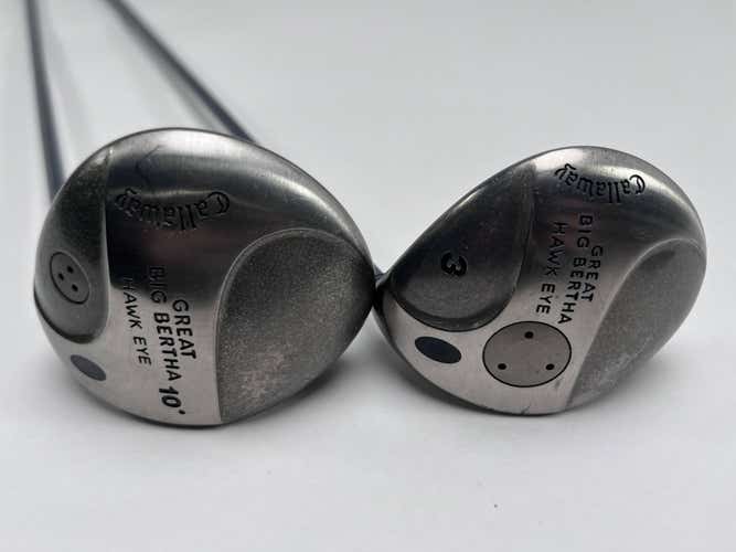 Callaway Hawkeye Driver & 3 Fairway Wood Set 10* 15* Hawk Eye UL Regular RH