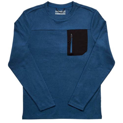 Avalanche Sweatshirt Men's Large Rich Deep Indigo Mini Cord Long Sleeve DSGL179