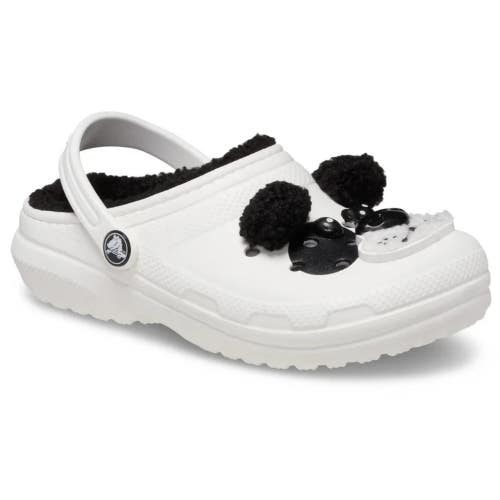 Crocs Classic Lined I Am Panda Bear 210395-0WX Clogs Kids C9 White Shoes KFC684