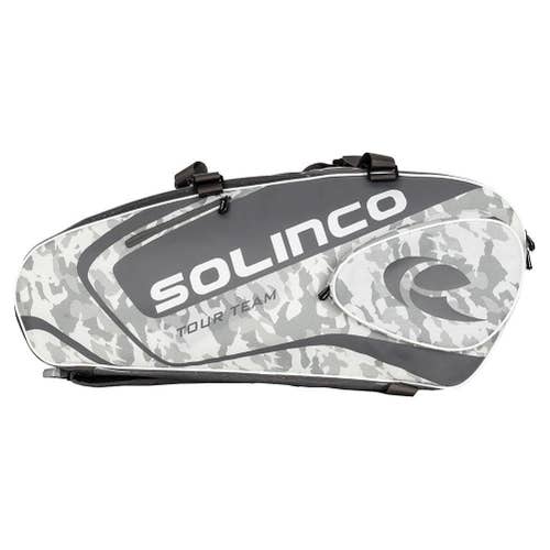 Solinco White Camo 6 Pack Tennis Racquet Bag