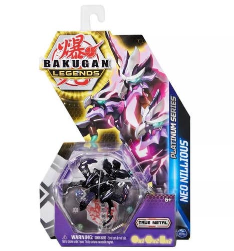 Bakugan Legends, Neo Nillious, Platinum Series True Metal Bakugan, 2 BakuCores,
