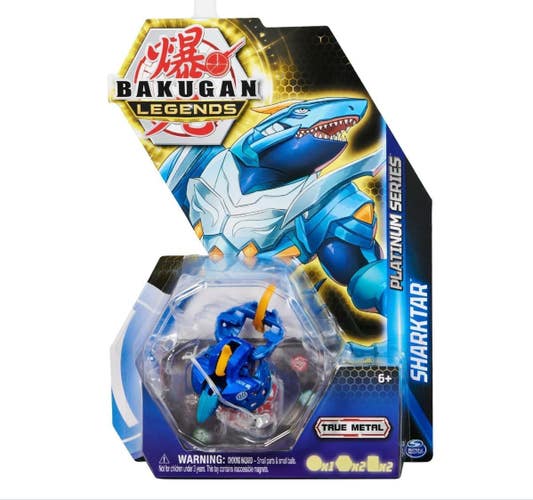 Bakugan Legends, Sharktar, Platinum Series True Metal Bakugan, 2 BakuCores, Gate