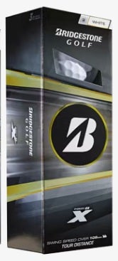 Bridgestone Tour B-X Golf Balls (White, 3pk) 1 Sleeve 2026 NEW