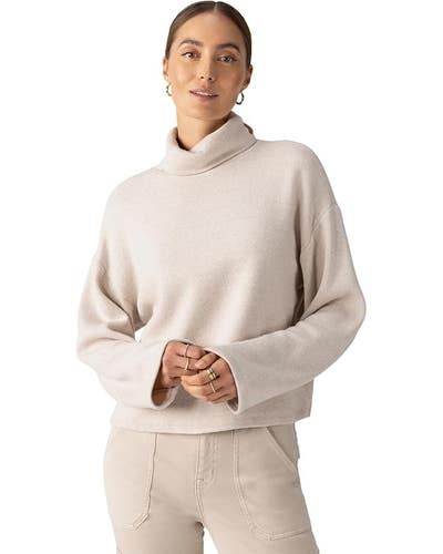 Sanctuary Cozy Lurex Popover Sweater Women's XS Coconut Smoke Relaxed Fit DDR569